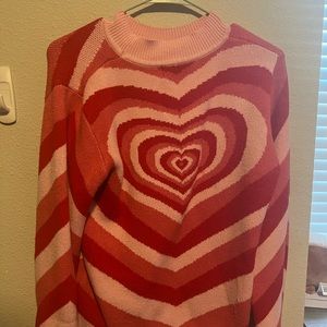 Pink heartwave sweater!